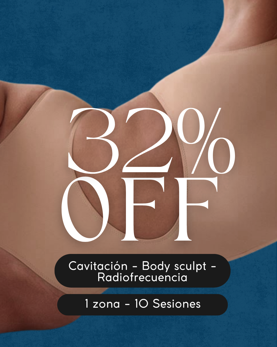 Cavitación - Radiofrecuencia - Bodysculpt 1 zona 10 sesiones