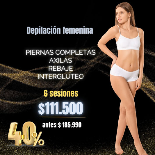 Depilación femenina Piernas - axilas - rebaje - intergluteo