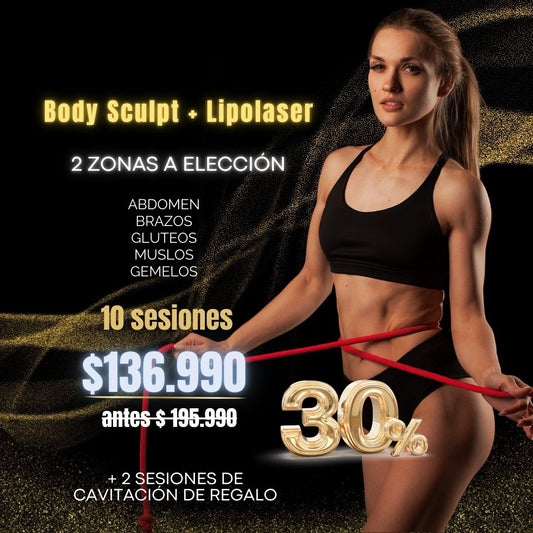 Body sculpt - lipolaser + 2 sesiones de regalo de cavitación