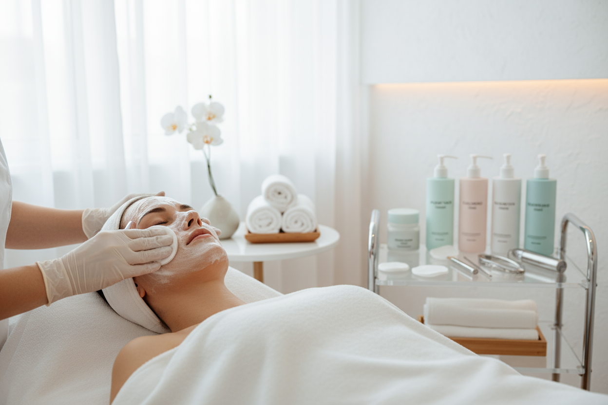 limpieza facial de rostro